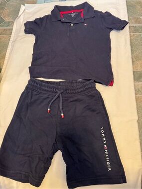 Tommy Hilfiger Navy Kids' Polo Shirt and Drawstring Shorts